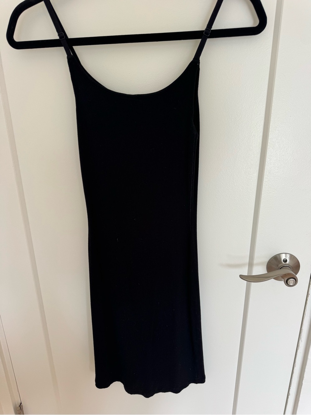 SKIMS Black Mini Slip Dress with Adjustable Straps